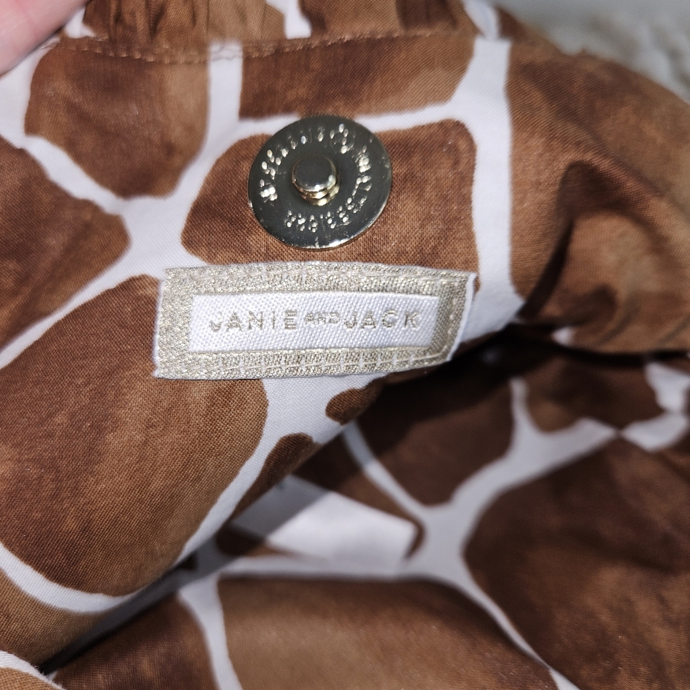 NWT! Janie and Jack Girls Purse Giraffe Wooden Ring Handle Animal Print NEW - Picture 7 of 12